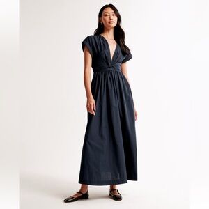 NWT Abercrombie Twist-Front Midi Dress